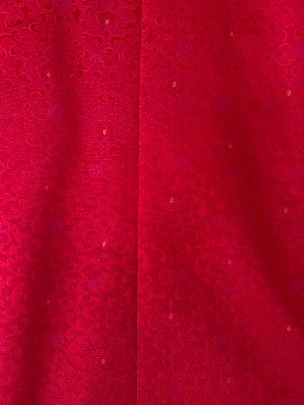 Red Silk Jacket Bright Green Lining - Picture 11 of 11